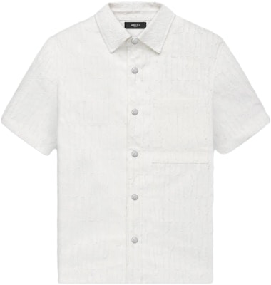 AMIRI 白色短袖立領鈕扣前襟 Polo 衫. PF23MSS035-100 Order AMIRI 白色短袖立領鈕扣前襟 Polo 衫. PF23MSS035-100