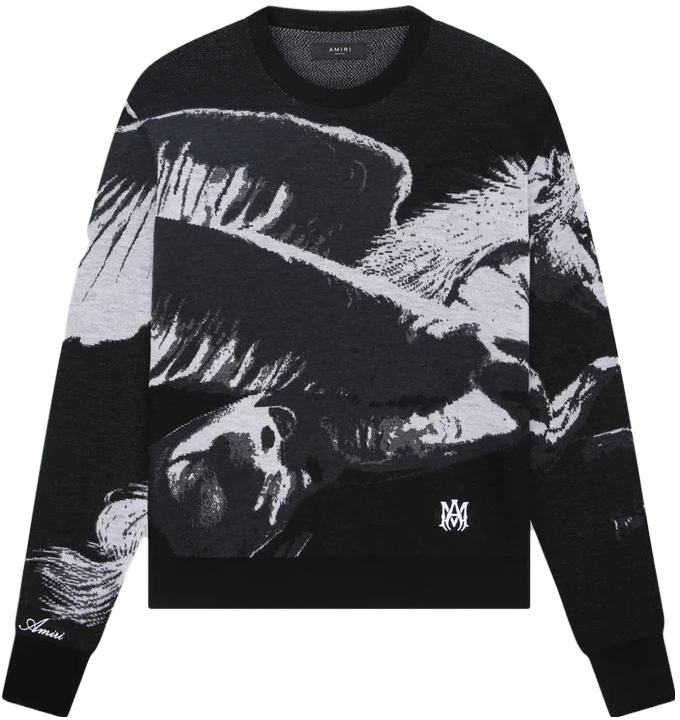 amiri-all-over-print-crewneck-long-sleeve-sweatshirt-black-ss-23-mkl-004-001