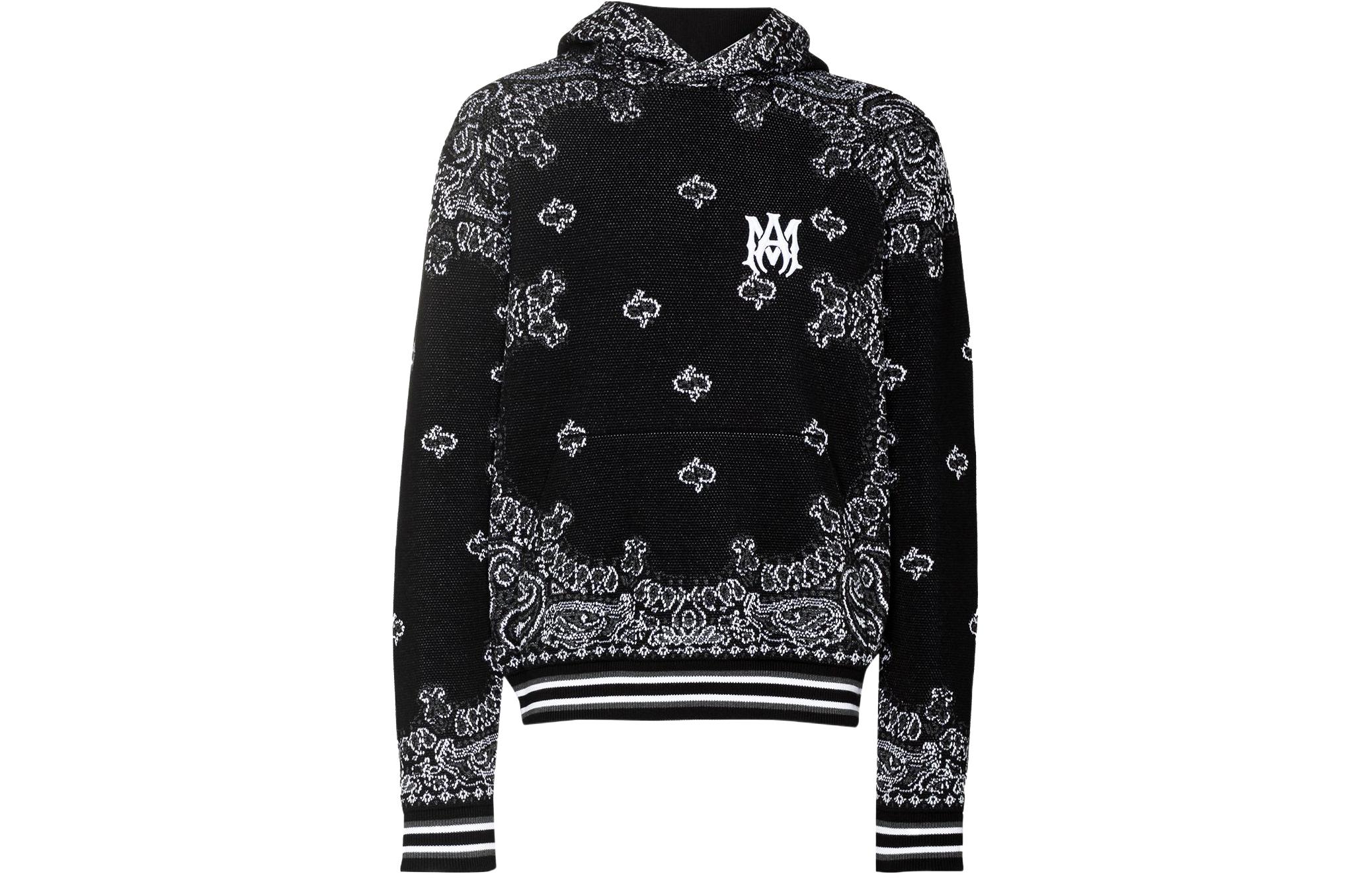 AMIRI Bandana Paisley Hoodie Black . PS22MKF010-016