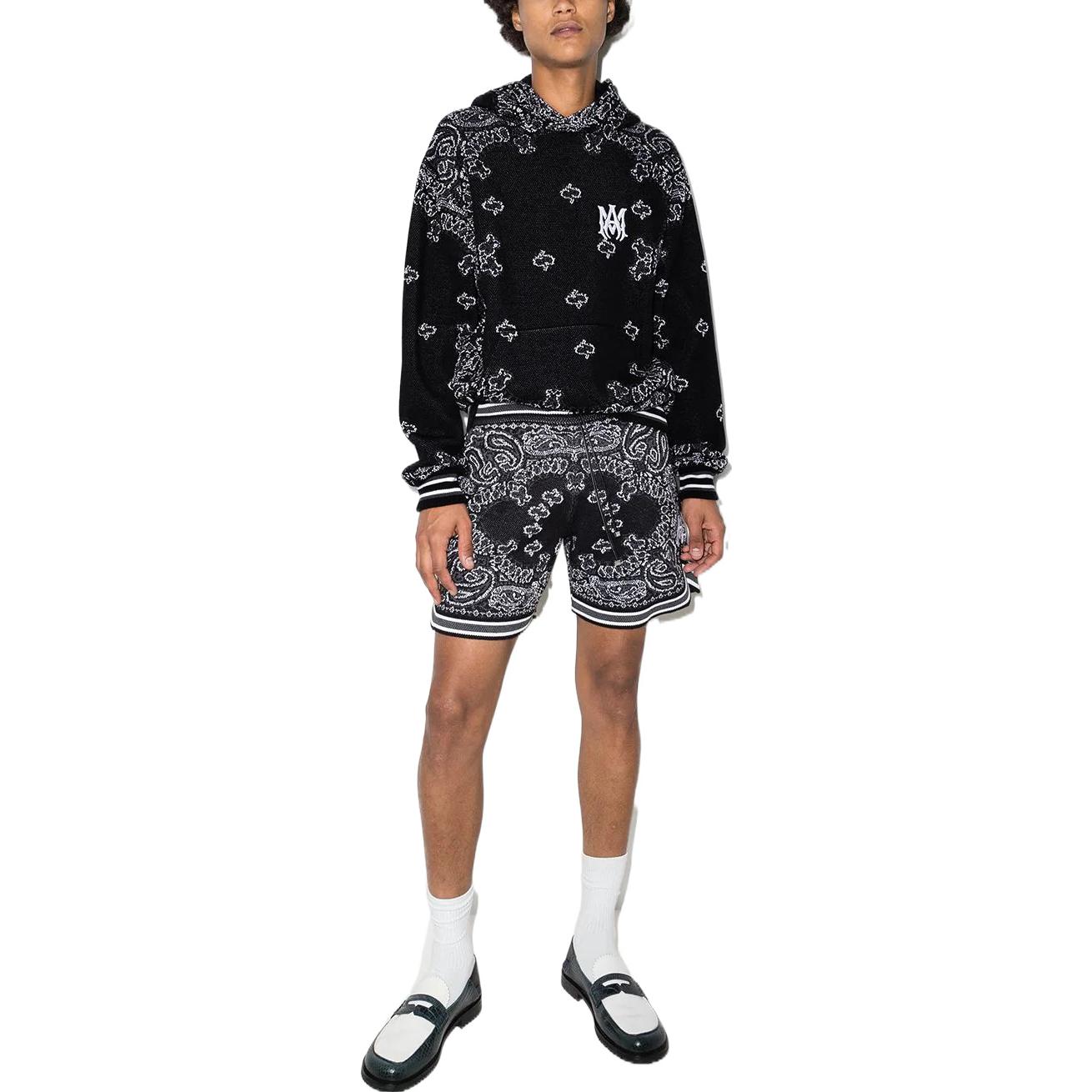 Lookbook AMIRI 黑色 Bandana Paisley 連帽上衣. PS22MKF010-016