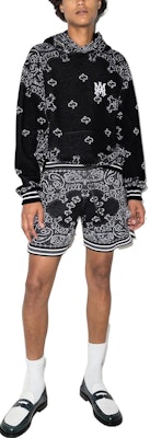 AMIRI 黑色 Bandana Paisley 連帽上衣. PS22MKF010-016 Lookbook AMIRI 黑色 Bandana Paisley 連帽上衣. PS22MKF010-016