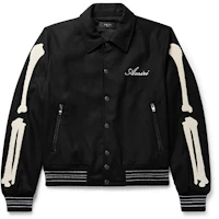 AMIRI Black Bone Logo Varsity Embroidered Jacket Back to School Edition W0M04364WO-BLK AMIRI Black Bone Logo Varsity Embroidered Jacket Back to School Edition W0M04364WO-BLK