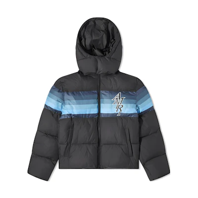 AMIRI Black Color-Block Zip-Up Hoodie Jacket PS24MOS019-BLK