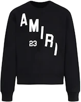 AMIRI Black Crewneck Letter Print Long Sleeve Sweatshirt AW23MJG023-001 AMIRI Black Crewneck Letter Print Long Sleeve Sweatshirt AW23MJG023-001