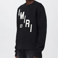Purchase AMIRI 黑色字母印花長袖圓領衫 AW23MJG023-001