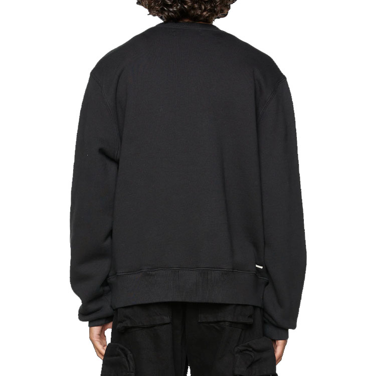 Details for AMIRI Black Crewneck Letter Print Long Sleeve Sweatshirt AW23MJG023-001