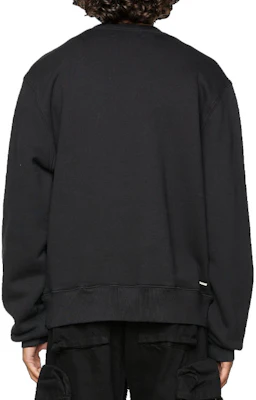 AMIRI Black Crewneck Letter Print Long Sleeve Sweatshirt AW23MJG023-001 Details for AMIRI Black Crewneck Letter Print Long Sleeve Sweatshirt AW23MJG023-001