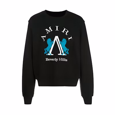 AMIRI Black Crewneck Pullover Long Sleeve Sweatshirt F0M02-222