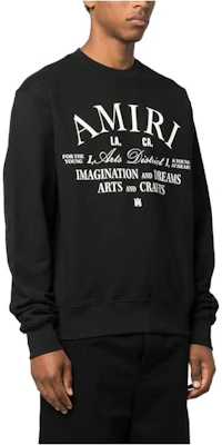 AMIRI Black Crewneck Sweatshirt with Letter Print AW23MJG017001 Buy AMIRI Black Crewneck Sweatshirt with Letter Print AW23MJG017001