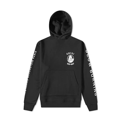 AMIRI Black Hoodie with Letter Logo Print SS22MJL010-001