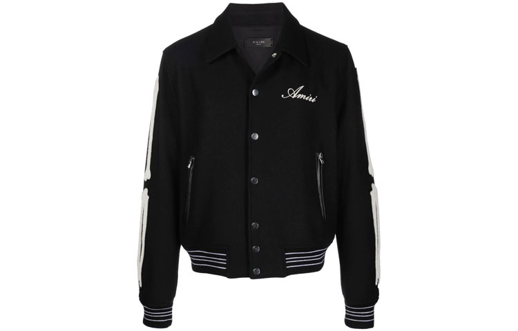 AMIRI Black Logo Embroidered Jacket MOS002-001