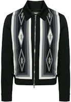 AMIRI Black Logo Printed Zip-Up Aviator Jacket PS24MOS040-001 AMIRI Black Logo Printed Zip-Up Aviator Jacket PS24MOS040-001
