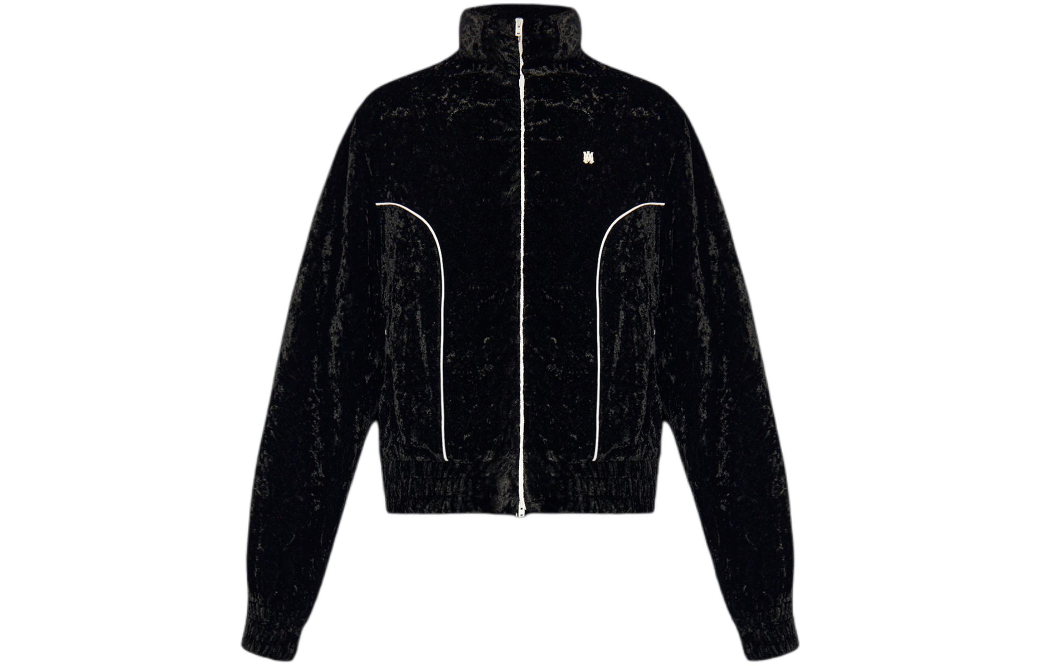 AMIRI Black Zip-Up Jacket with Contrast Trim PS24MOS032-001