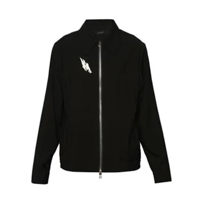 AMIRI Black Zip-Up Printed Long-Sleeve Jacket AW23MJF085-001