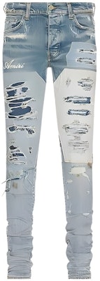 AMIRI 男士撞色修身破洞牛仔褲 PF23MDS013-525 Buy AMIRI 男士撞色修身破洞牛仔褲 PF23MDS013-525