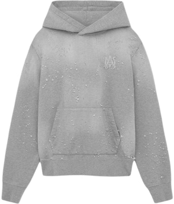 AMIRI 灰色純棉長袖寬鬆連帽衫 翻毛衣 AMJYHD1041-030 Order AMIRI 灰色純棉長袖寬鬆連帽衫 翻毛衣 AMJYHD1041-030