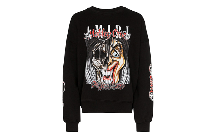 AMIRI Devil Print Long-Sleeve Sweatshirt Black S0M02123TE