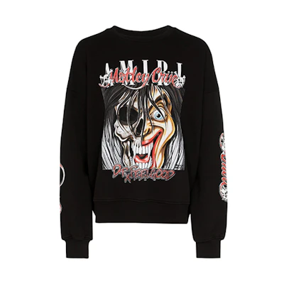 AMIRI Devil Print Long-Sleeve Sweatshirt Black S0M02123TE