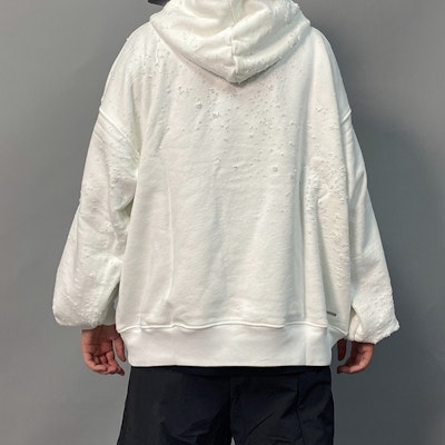 AMIRI オーバーサイズ ダメージ プルオーバー フーディ ユニセックス ホワイト. Y0M02362TE-WHT Shop AMIRI オーバーサイズ ダメージ プルオーバー フーディ ユニセックス ホワイト. Y0M02362TE-WHT