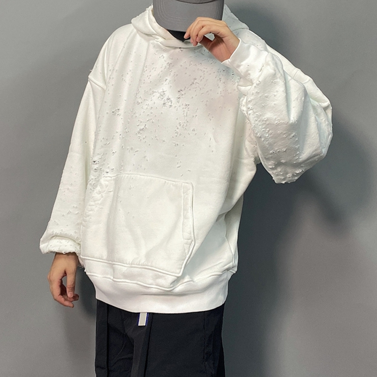 Details for AMIRI オーバーサイズ ダメージ プルオーバー フーディ ユニセックス ホワイト. Y0M02362TE-WHT