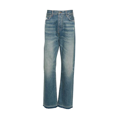 AMIRI Distressed Straight-Leg Raw Hem Jeans Men Blue AMDNGH1013-412