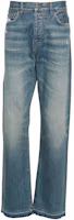 Order AMIRI 藍色磨損直筒毛邊牛仔褲 男款 AMDNGH1013-412