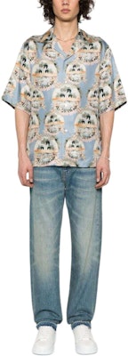 AMIRI 藍色磨損直筒毛邊牛仔褲 男款 AMDNGH1013-412 Lookbook AMIRI 藍色磨損直筒毛邊牛仔褲 男款 AMDNGH1013-412