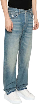 AMIRI 藍色磨損直筒毛邊牛仔褲 男款 AMDNGH1013-412 Purchase AMIRI 藍色磨損直筒毛邊牛仔褲 男款 AMDNGH1013-412