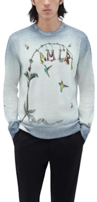 AMIRI Sweater Crew Neck Lengan Panjang Biru Bordir Hummingbird. AMKNCW1008-420 Shop AMIRI Sweater Crew Neck Lengan Panjang Biru Bordir Hummingbird. AMKNCW1008-420