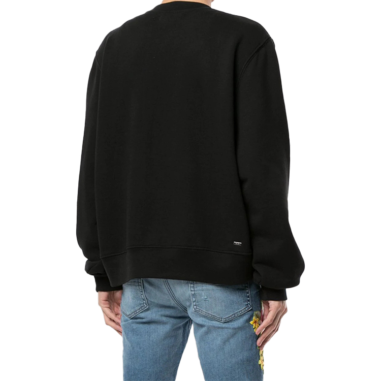 Purchase AMIRI Embroidered Logo Crewneck Long-Sleeve Sweatshirt Black F0M02226TEBLK