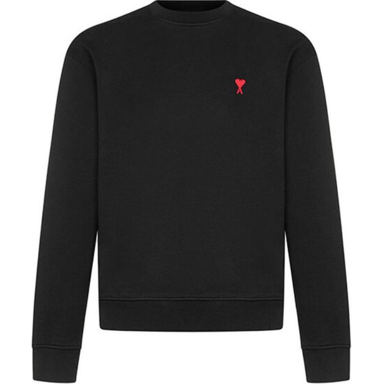 AMIRI Embroidered Logo Crewneck Pullover Sweatshirt Black () USW001730001