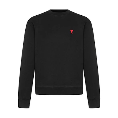 AMIRI Embroidered Logo Crewneck Pullover Sweatshirt Black () USW001730001