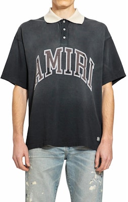 AMIRI 刺繡寬鬆版黑色短袖男款 POLO 衫 AMJYPO1004-001 Buy AMIRI 刺繡寬鬆版黑色短袖男款 POLO 衫 AMJYPO1004-001