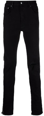 AMIRI FW21 Jeans Hitam Kristal dengan Tampilan Distressed. MDS112018-018 Order AMIRI FW21 Jeans Hitam Kristal dengan Tampilan Distressed. MDS112018-018