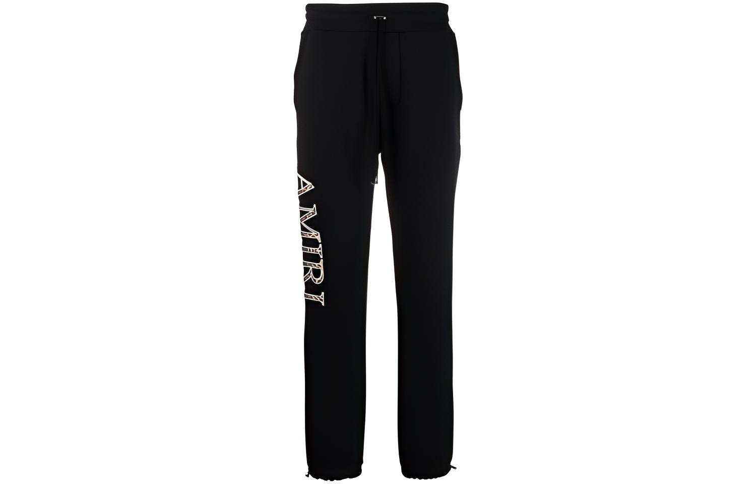AMIRI FW21  Black Logo Print Knit Sweatpants MJSP018-001