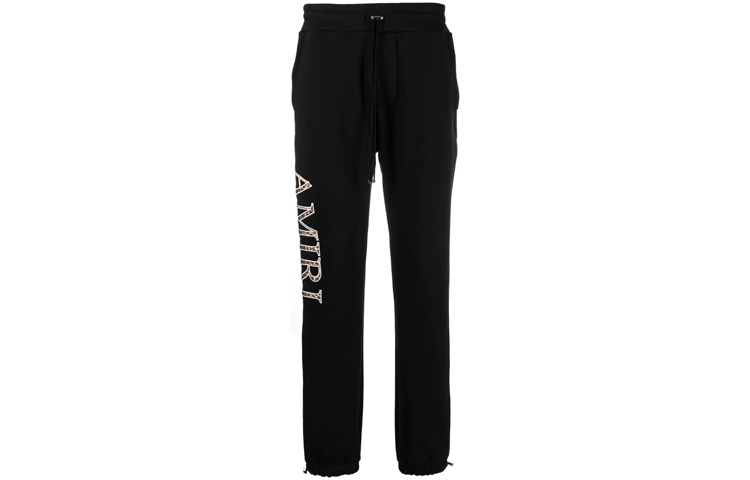 Order AMIRI FW21 Celana Sweatpants Rajut Logo Hitam. MJSP018-001
