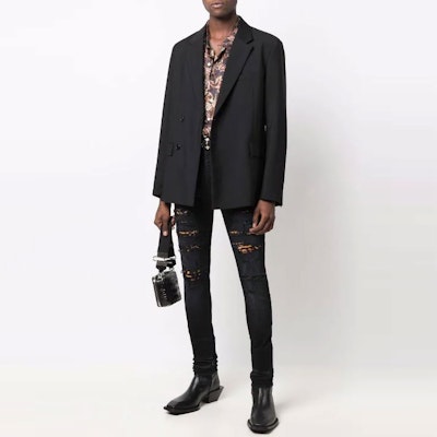 AMIRI FW21 中腰修身破洞牛仔褲 黑色 MDS105-023 Lookbook AMIRI FW21 中腰修身破洞牛仔褲 黑色 MDS105-023