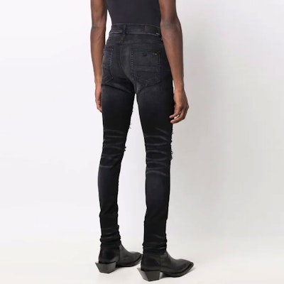 AMIRI FW21 中腰修身破洞牛仔褲 黑色 MDS105-023 Purchase AMIRI FW21 中腰修身破洞牛仔褲 黑色 MDS105-023