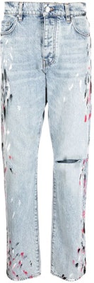 AMIRI FW21 直筒染漬藍色牛仔褲 MDS054-489 Order AMIRI FW21 直筒染漬藍色牛仔褲 MDS054-489