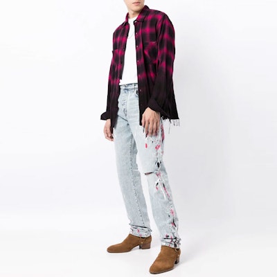 AMIRI FW21 直筒染漬藍色牛仔褲 MDS054-489 Lookbook AMIRI FW21 直筒染漬藍色牛仔褲 MDS054-489