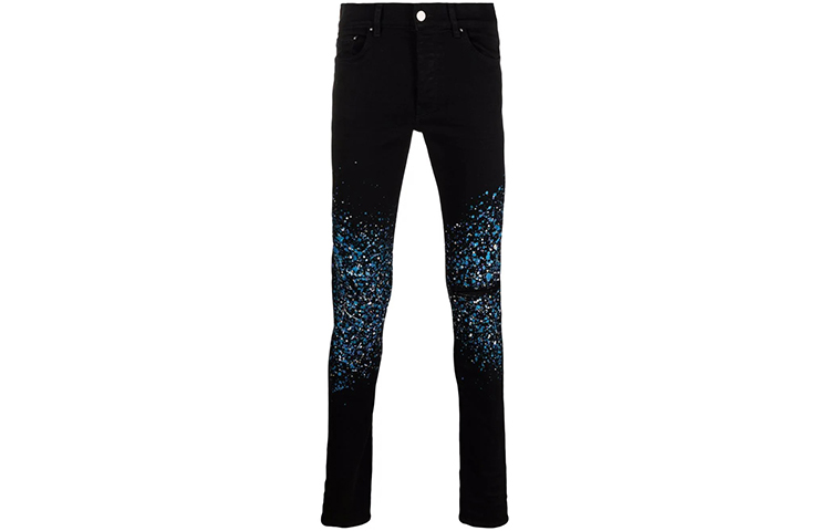 Order AMIRI 2021秋冬男士黑色喷漆设计牛仔裤. MDS114-018