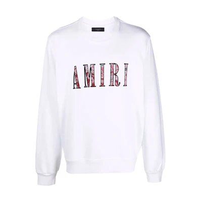 AMIRI FW21 Casual Patch Long Sleeve Sweatshirt White - MJGC014-100