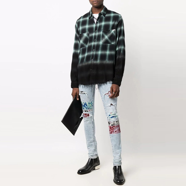 Lookbook AMIRI FW21 仿舊修身牛仔褲 藍丹寧 MDS065-489