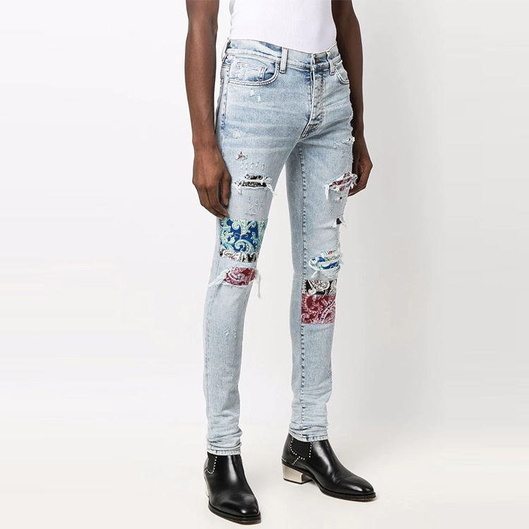 Purchase AMIRI FW21 仿舊修身牛仔褲 藍丹寧 MDS065-489