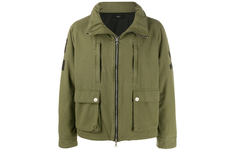 AMIRI FW21 Embroidered Military Jacket Green Regular Fit W9M04158CO-GRN