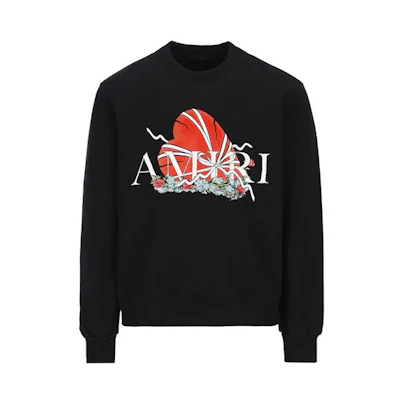 AMIRI FW21 Letter Print Crewneck Sweatshirt Black MJLC006-001