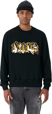 AMIRI FW21 Logo Embroidered Crewneck Oversized Sweatshirt Black MJGC009-001 Shop AMIRI FW21 Logo Embroidered Crewneck Oversized Sweatshirt Black MJGC009-001