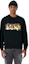 Shop AMIRI FW21 Logo Embroidered Crewneck Oversized Sweatshirt Black MJGC009-001