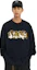 Details for AMIRI FW21 Logo Embroidered Crewneck Oversized Sweatshirt Black MJGC009-001