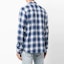 Shop AMIRI FW21 藍色格紋長袖襯衫 男裝 標誌印花。 MSL052-466